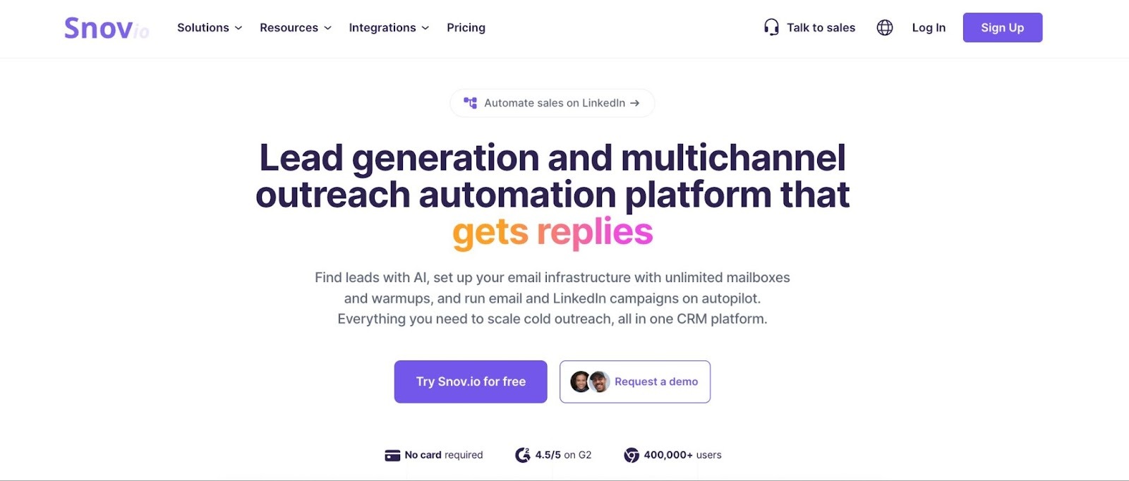 Best cold email software - Snov.io