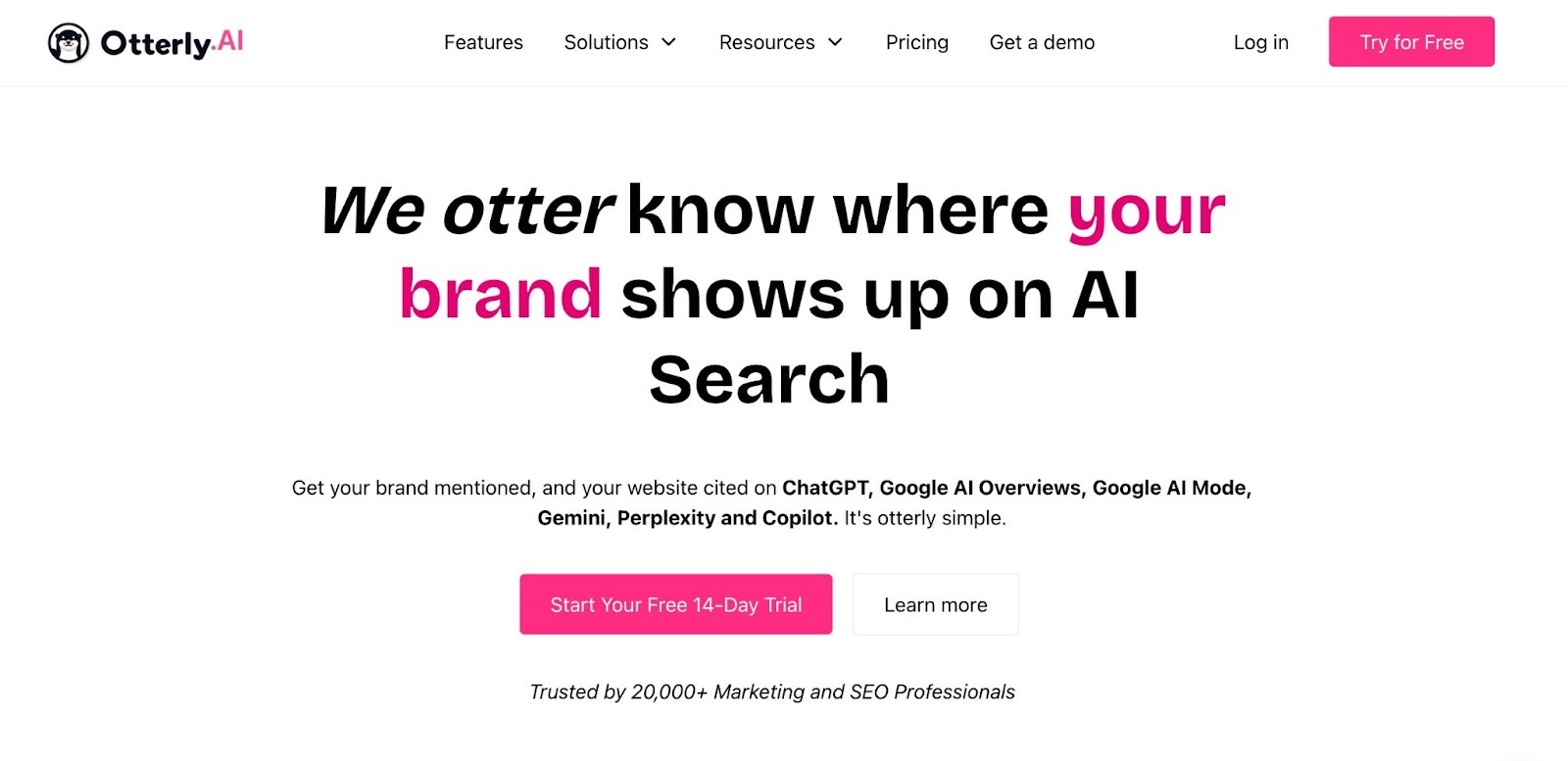 Otterly.ai home page