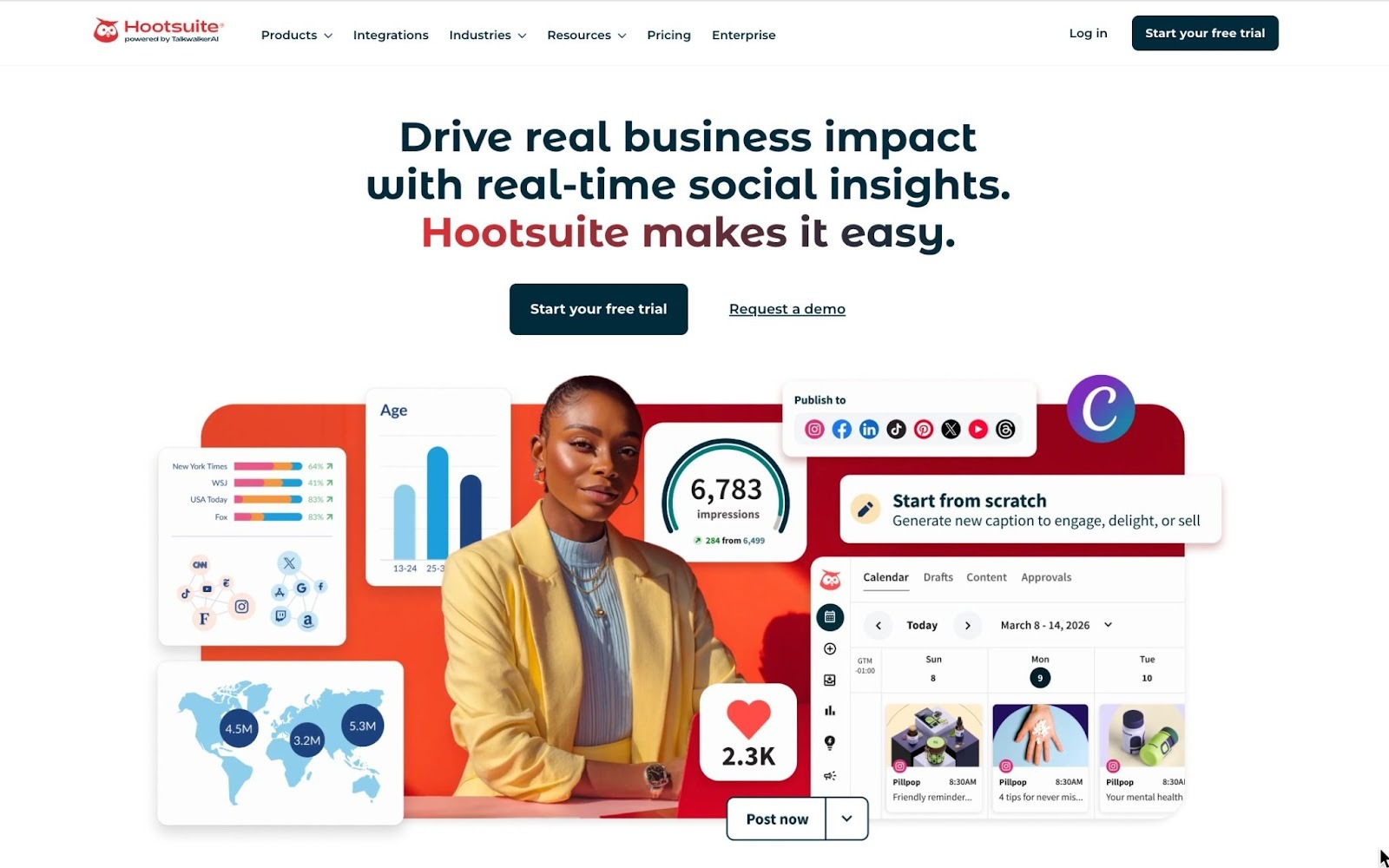 Hootsuite home page