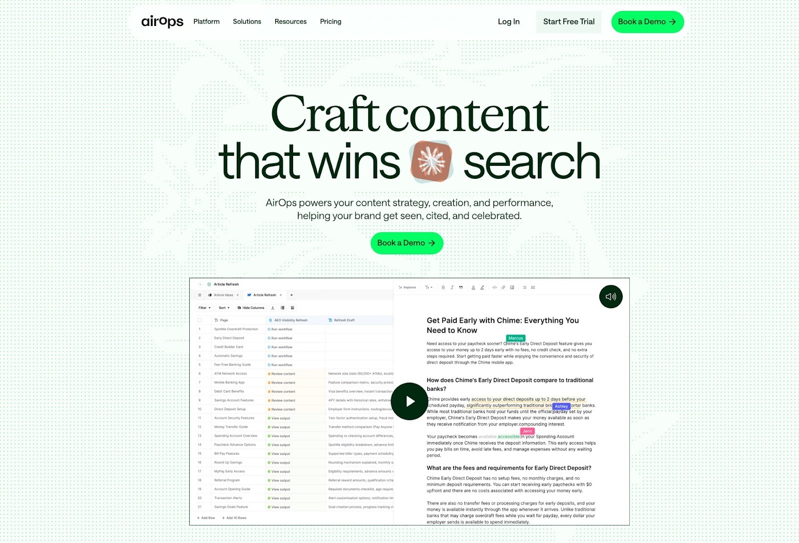 5. AirOps — best for teams prioritizing AI content workflows over brand monitoring