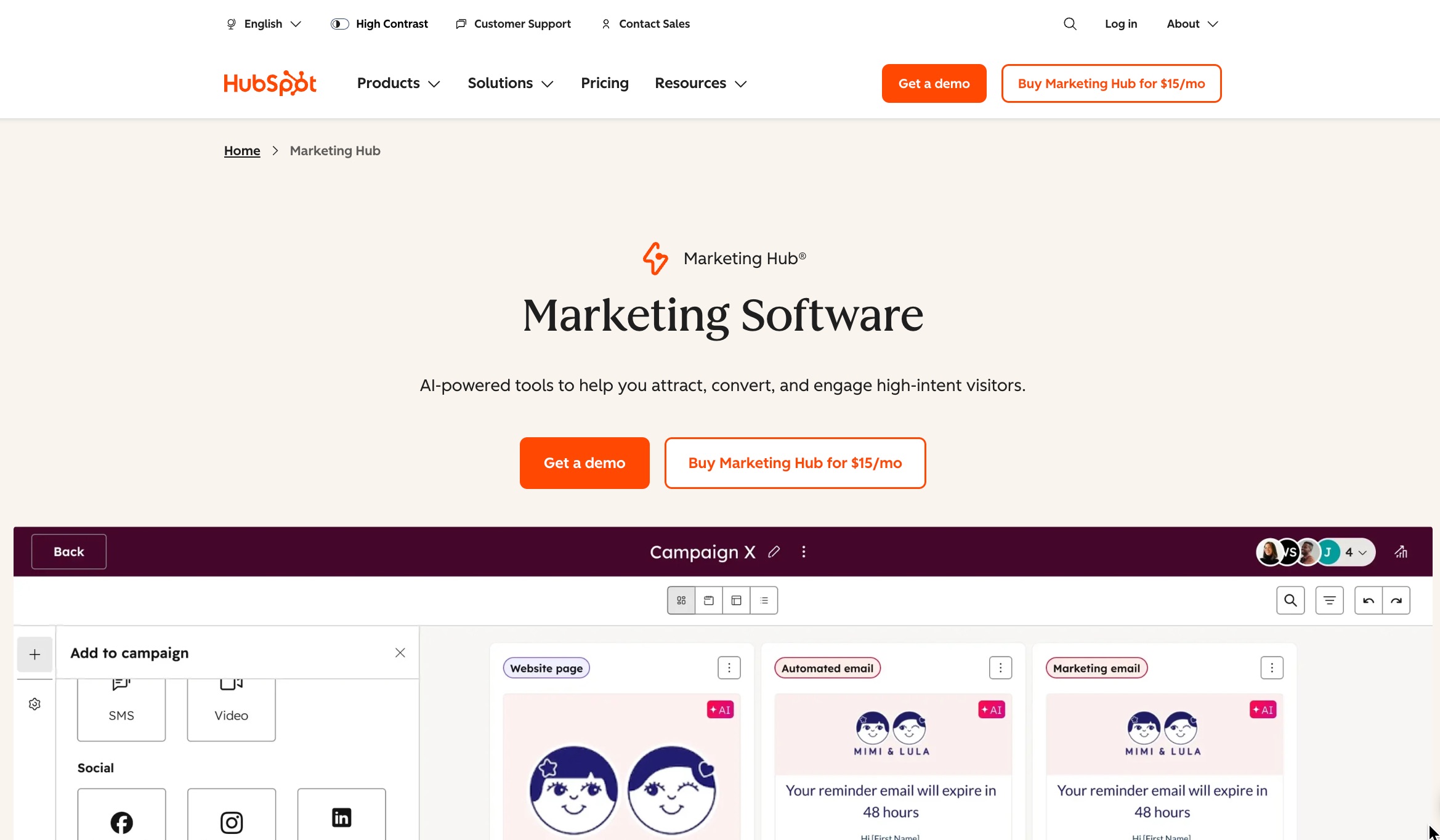 HubSpot marketing