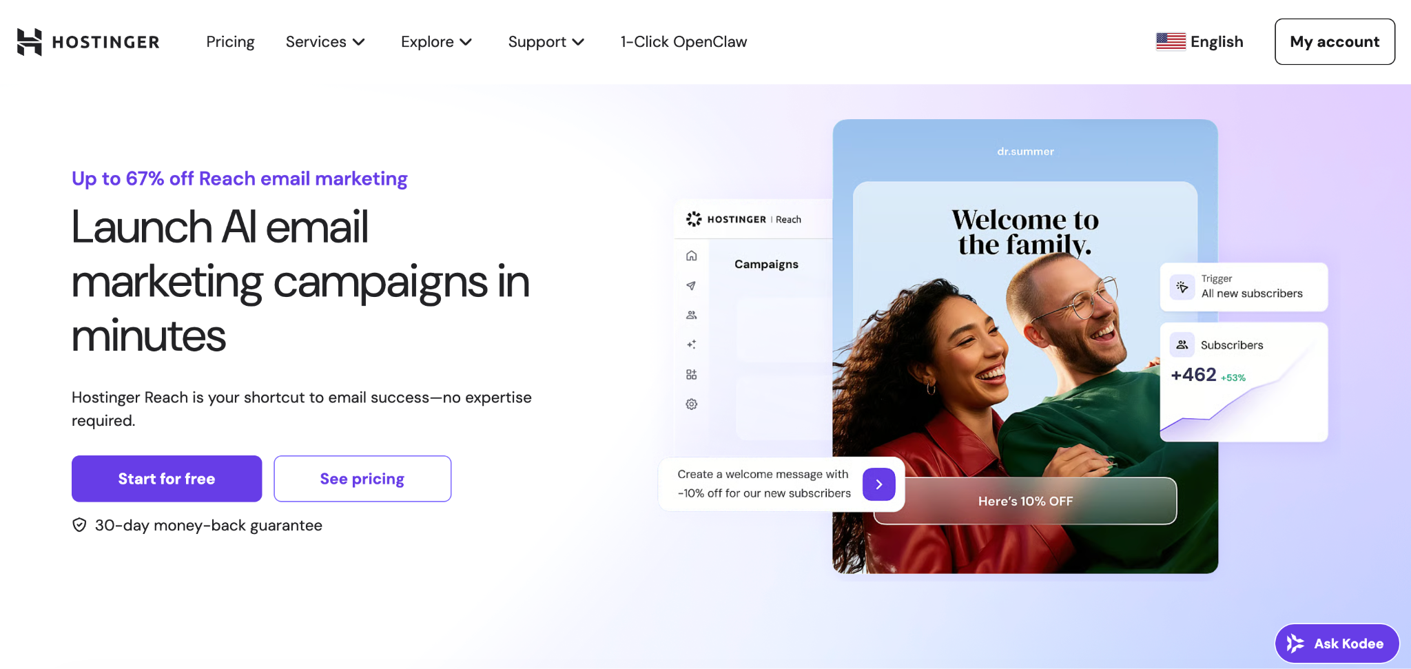 Email marketing tools Hostinger