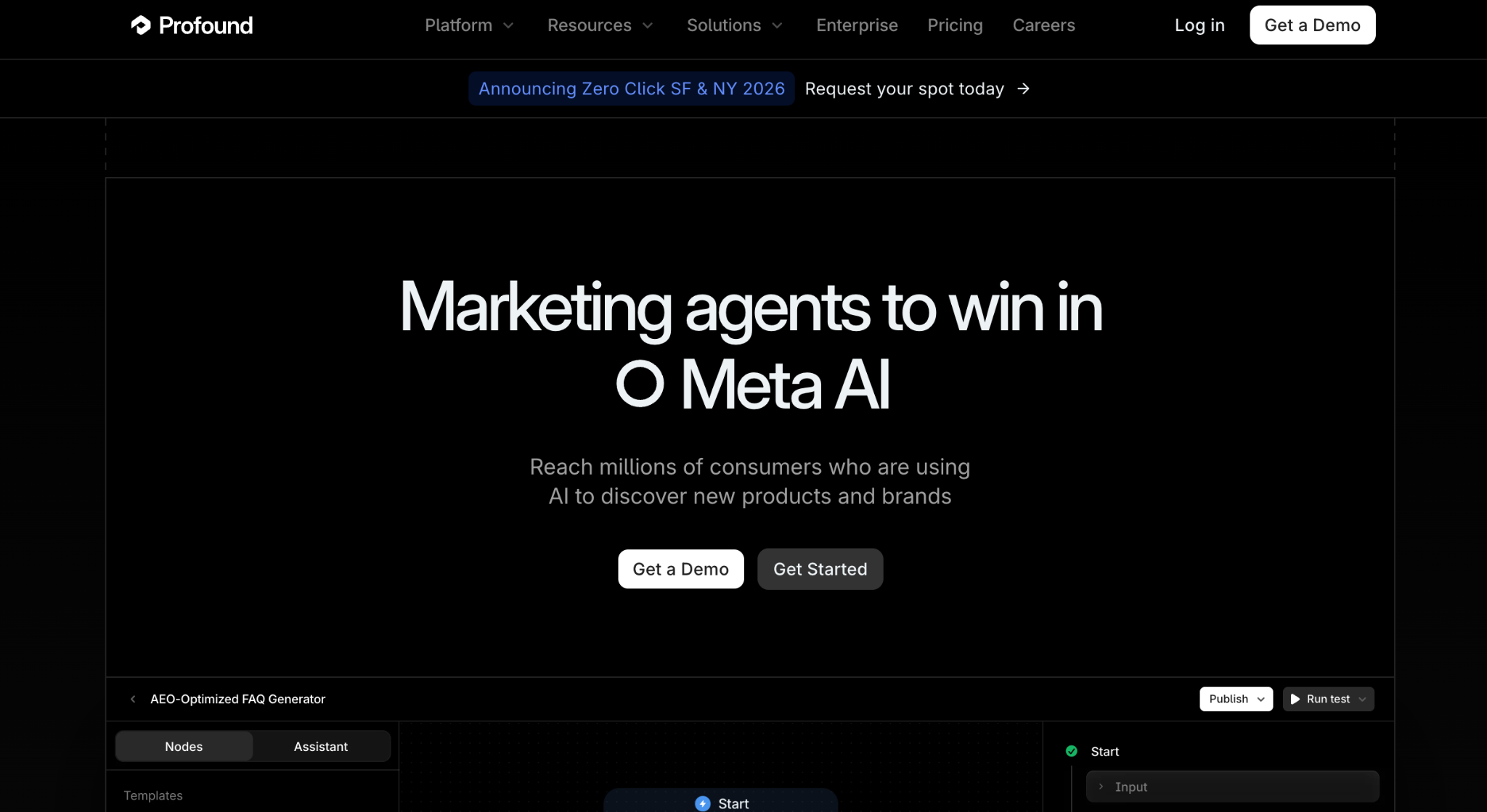  Profound — Best for tracking AI search visibility at scale
