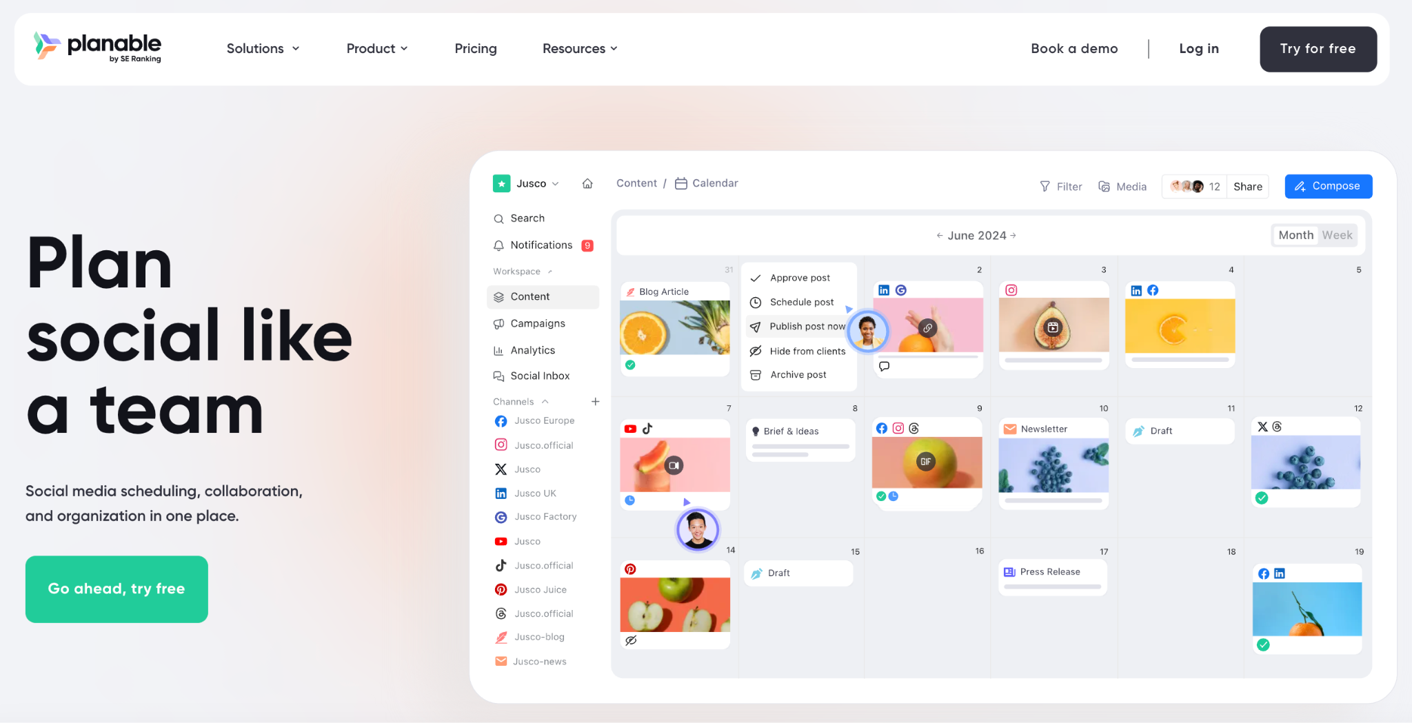 Planable, best social media management tools