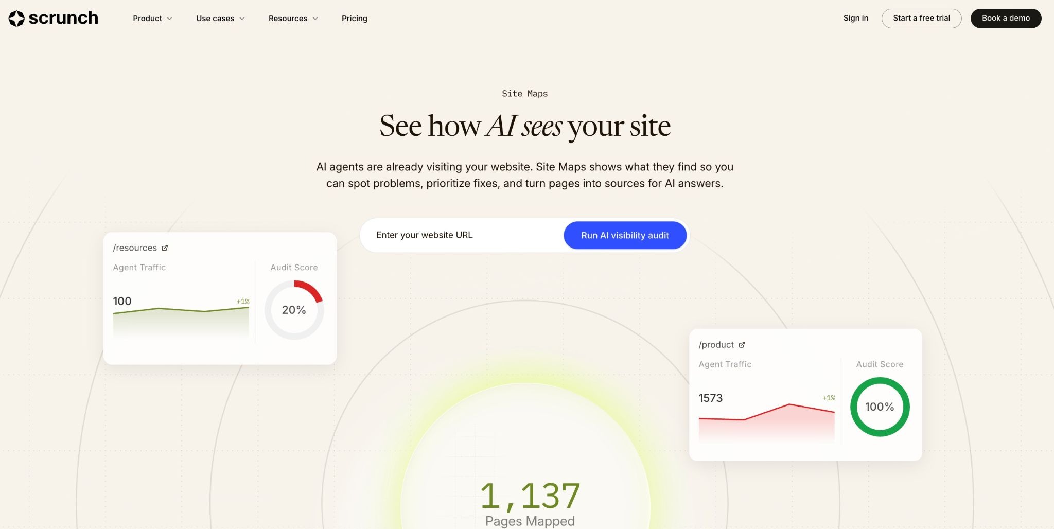 Scrunch -- see how AI sees your site