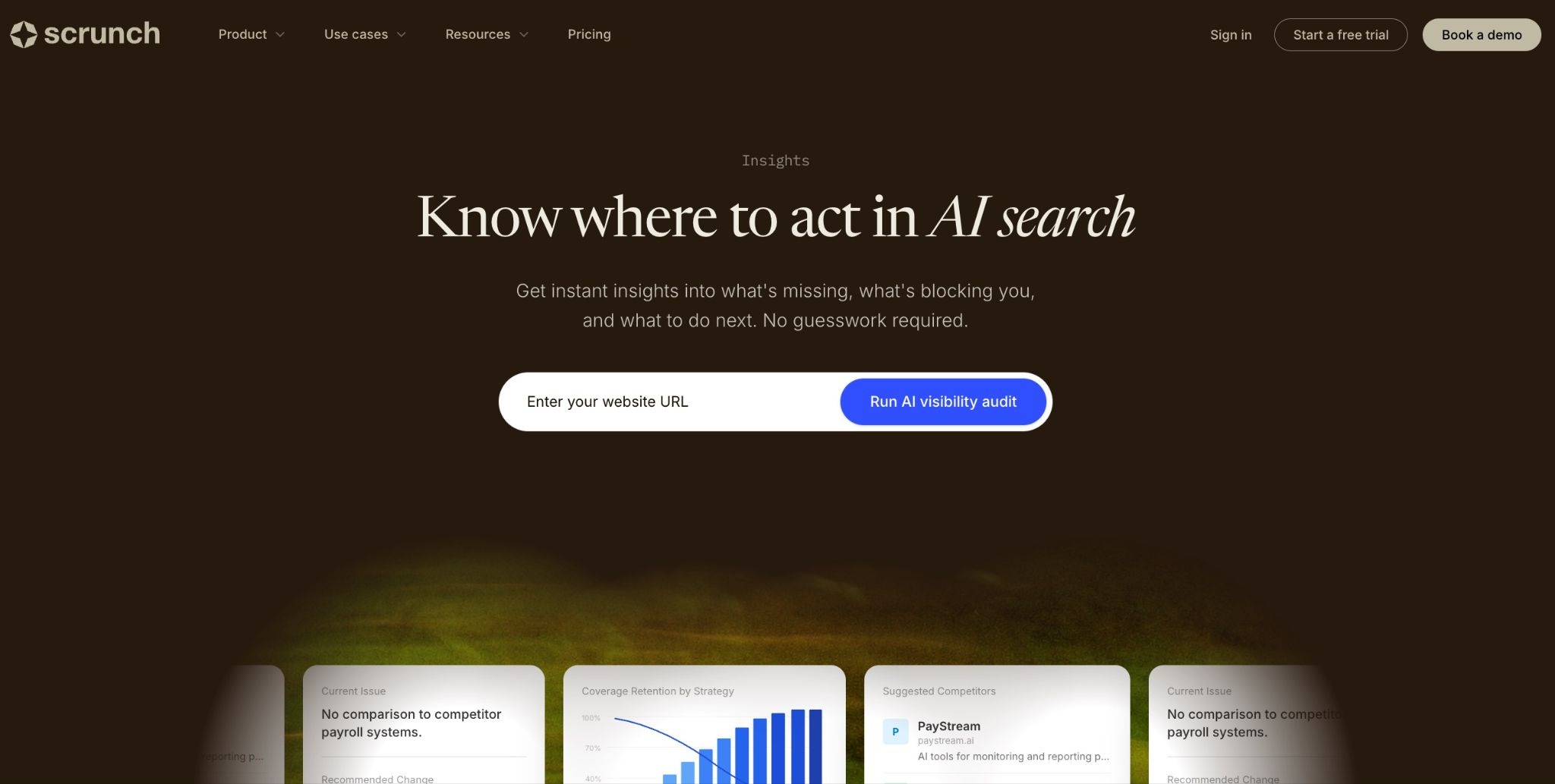 Scrunch -- know where to act in AI search