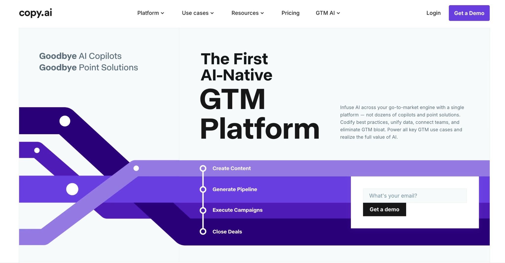 Copy.ai — Best for GTM and sales short-form