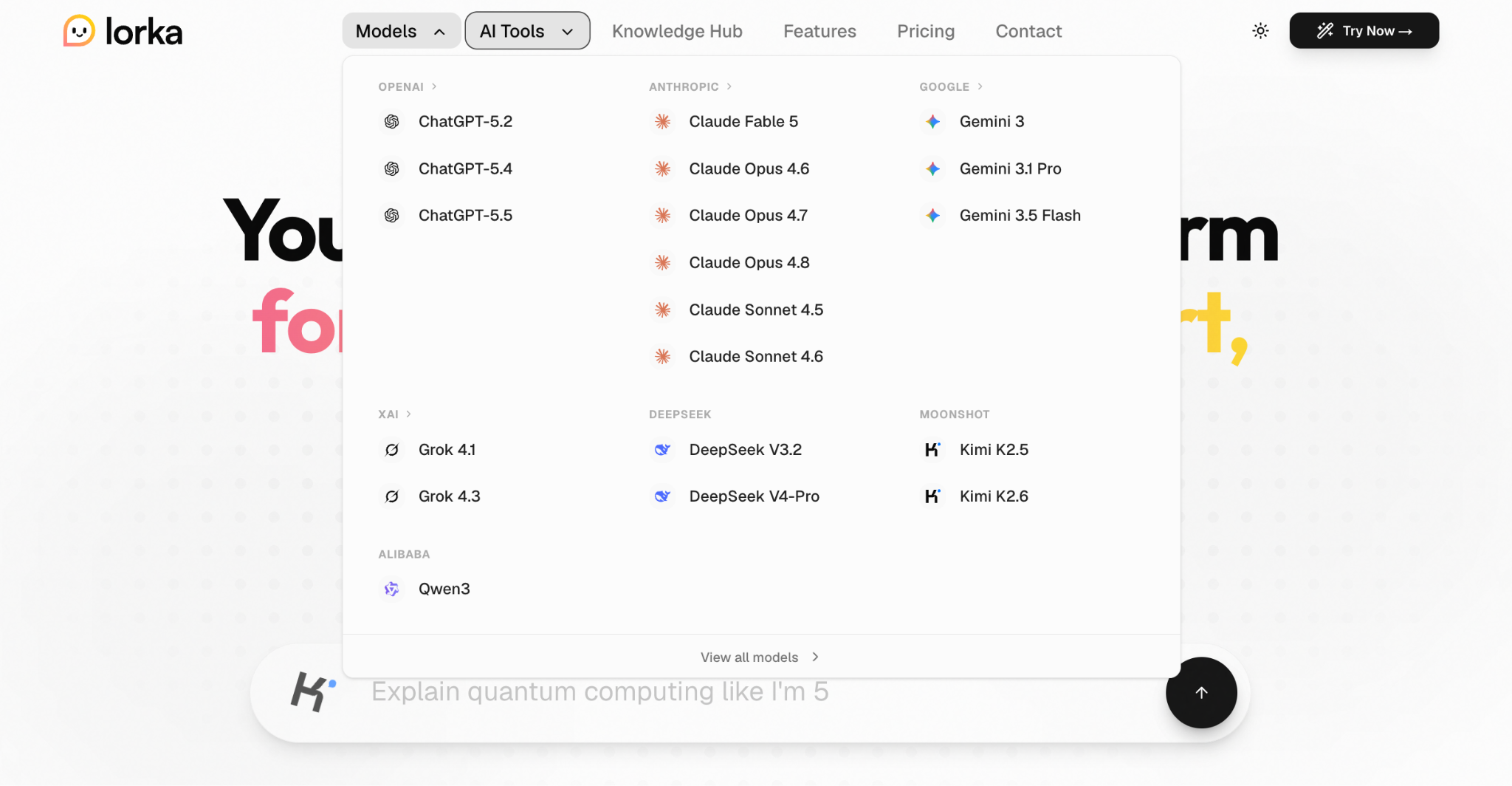 Lorka AI tools list