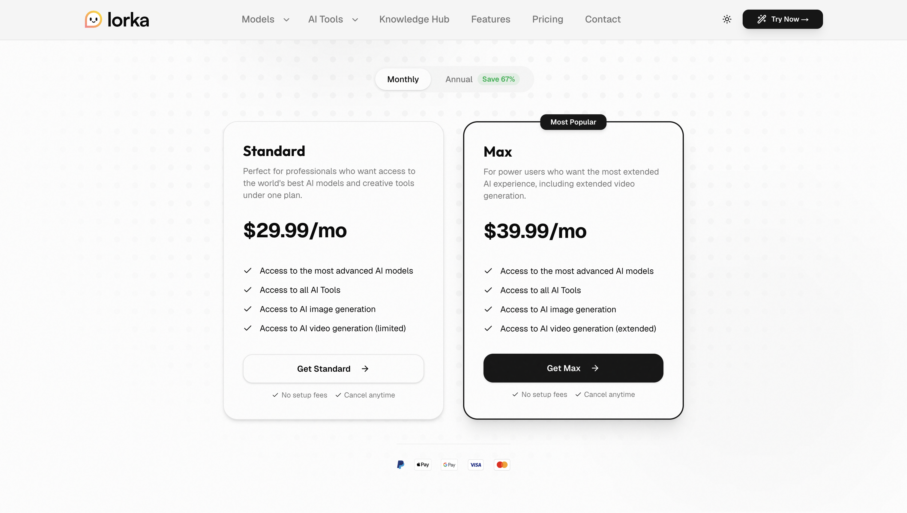 Lorka's pricing