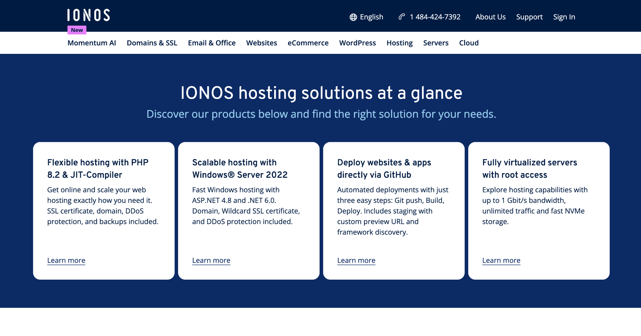 IONOS, best website and email hosting
