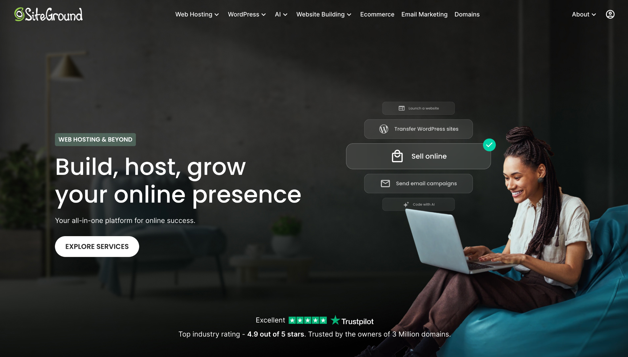 Siteground, best website and email hosting