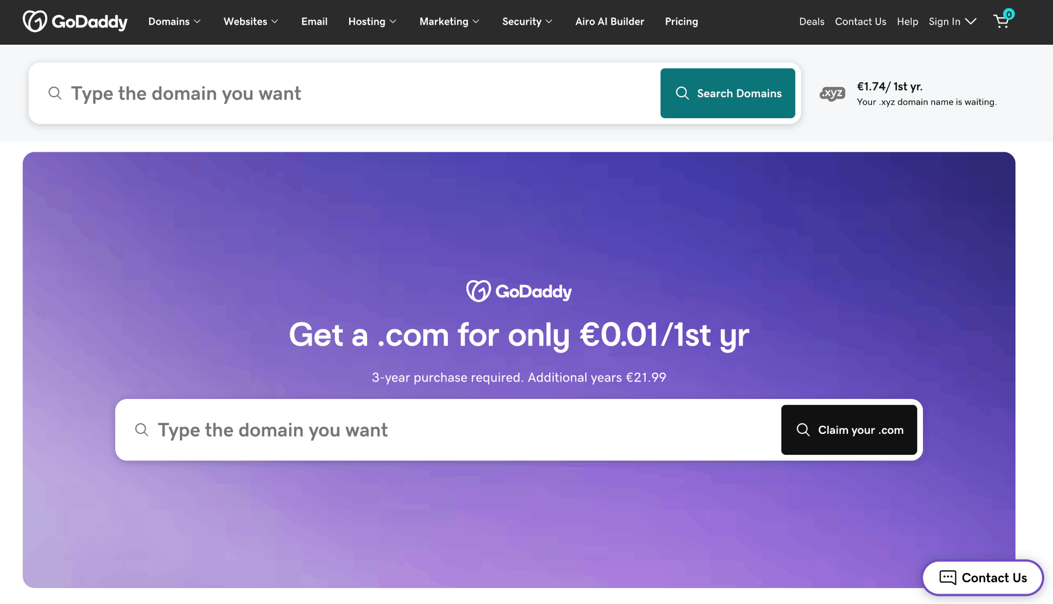 Godaddy, best website and email hosting