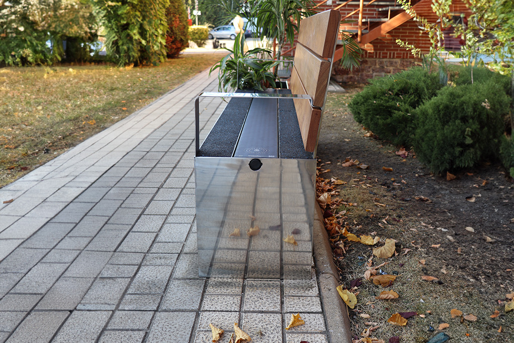 Planto de la textura de acero del Banco Bridge que refleja el suelo.