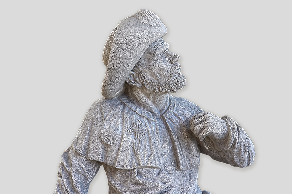 Detalle de pelaje en escultura de oso.