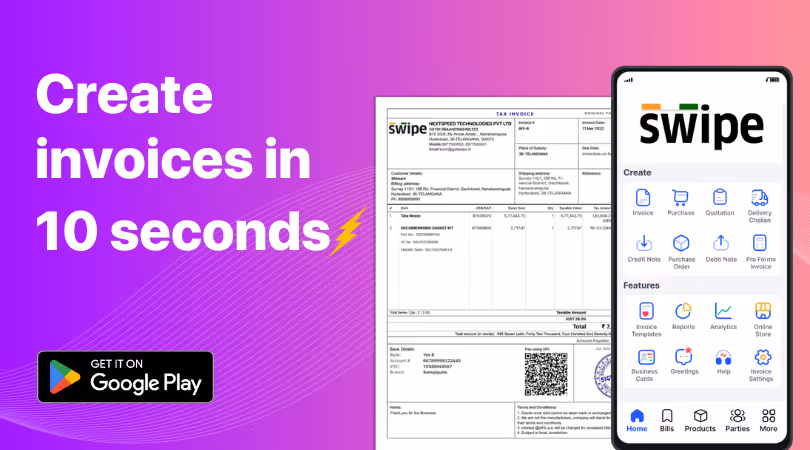 Create invoice in 10 sec