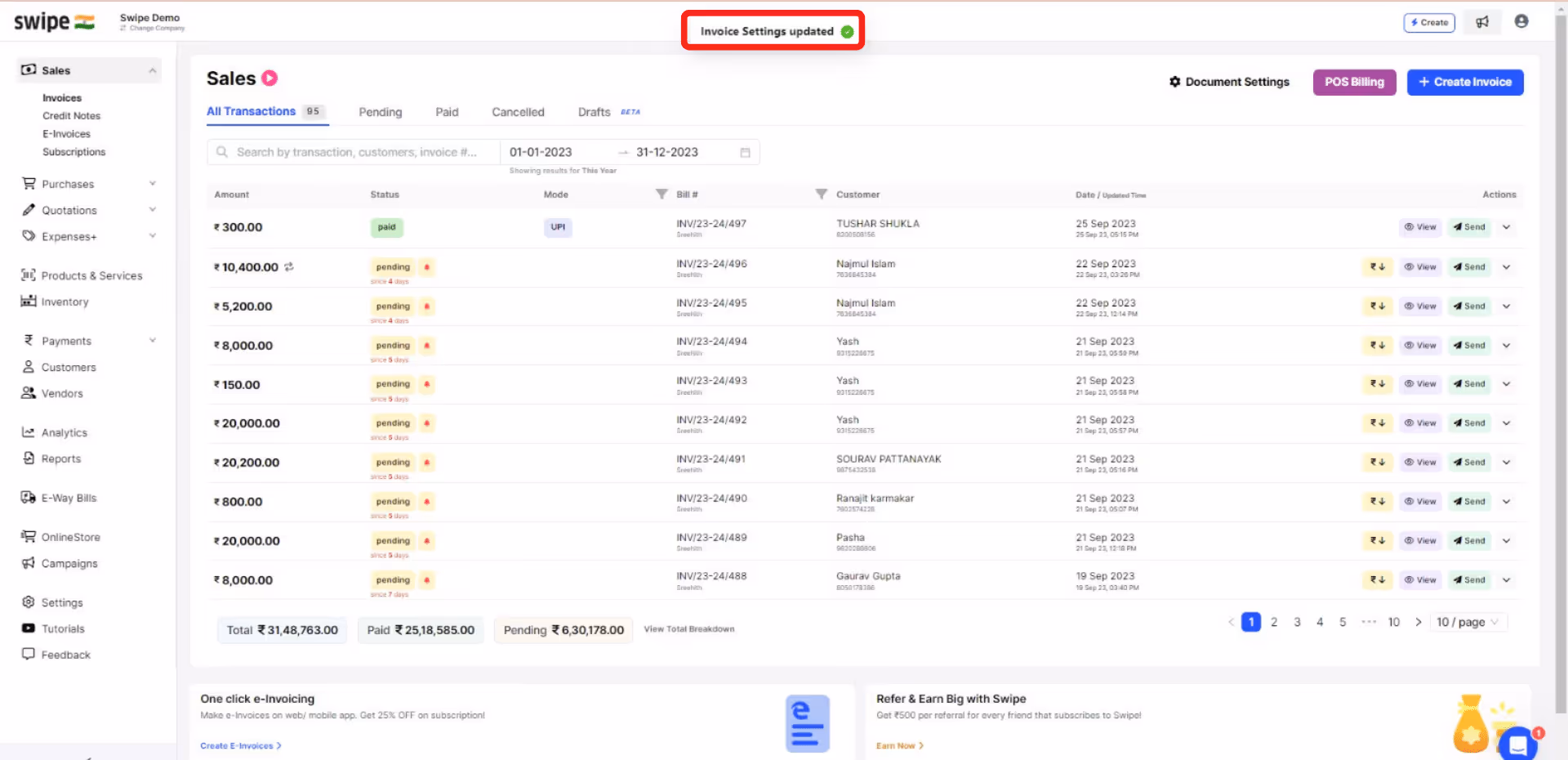 item custom field added successfully
