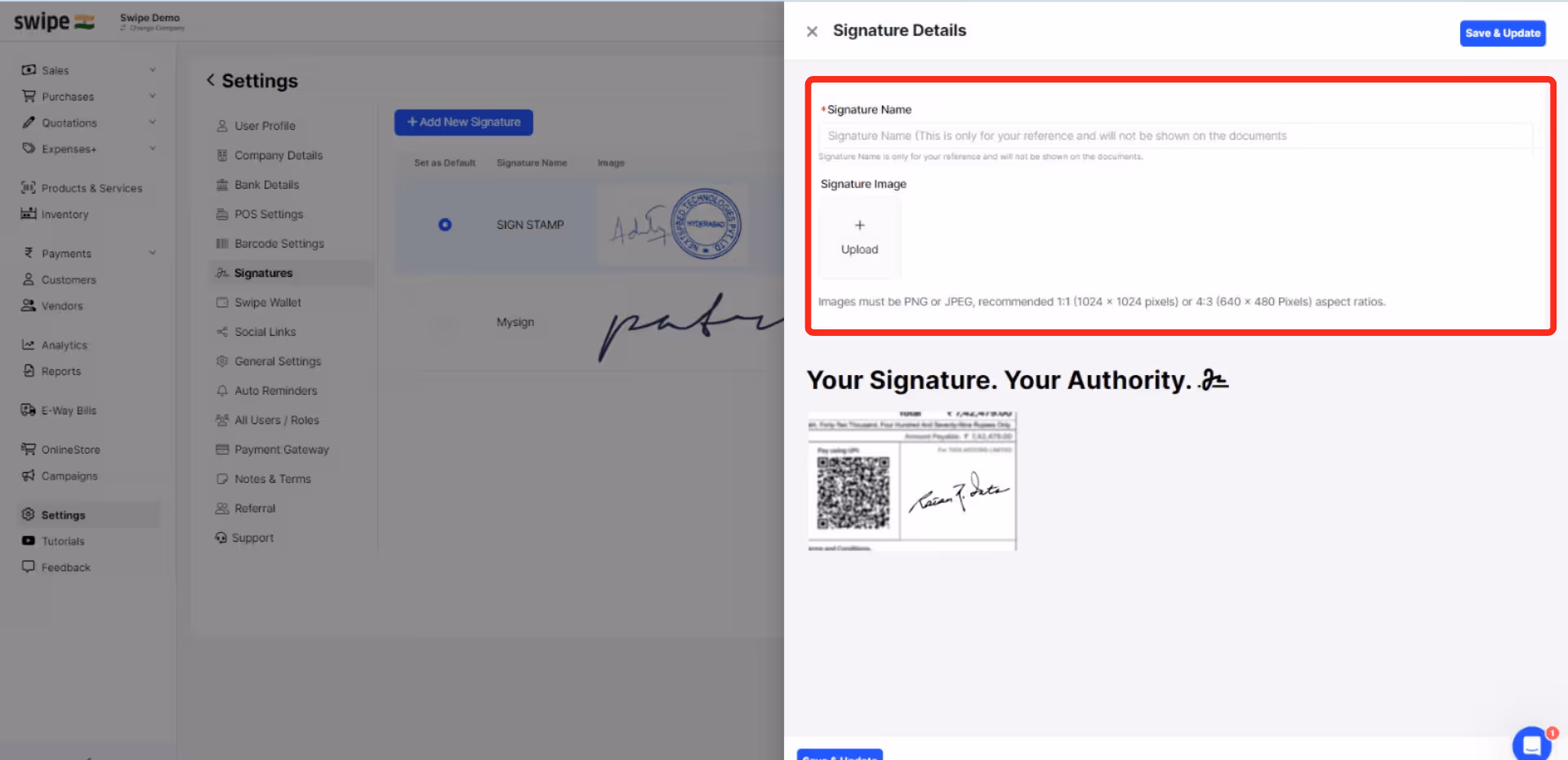 enter name and upload image