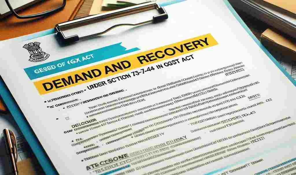 Demand and Recovery under Section 73-74 of CGST Act: A Comprehensive Guide