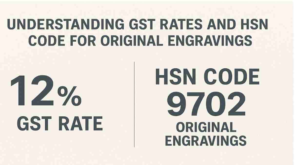 Understanding GST Rates and HSN Code 9702 for Original Engravings