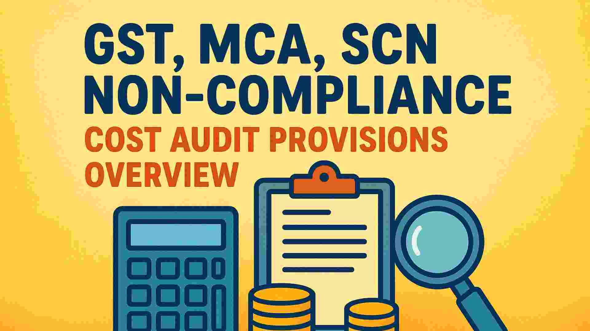 Cost Audit & GST: MCA Non-Compliance & SCN Guide