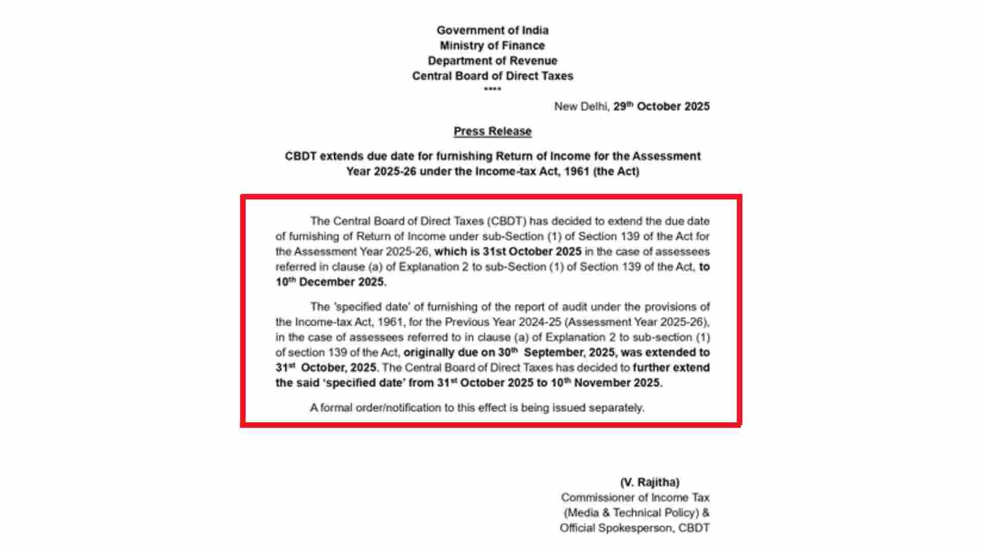 Tax Audit and ITR Deadlines for FY 2024-25: Key Extensions by the IT Department