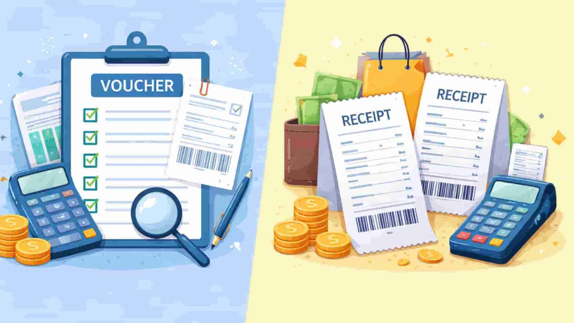 Difference Between Voucher and Receipt with Examples