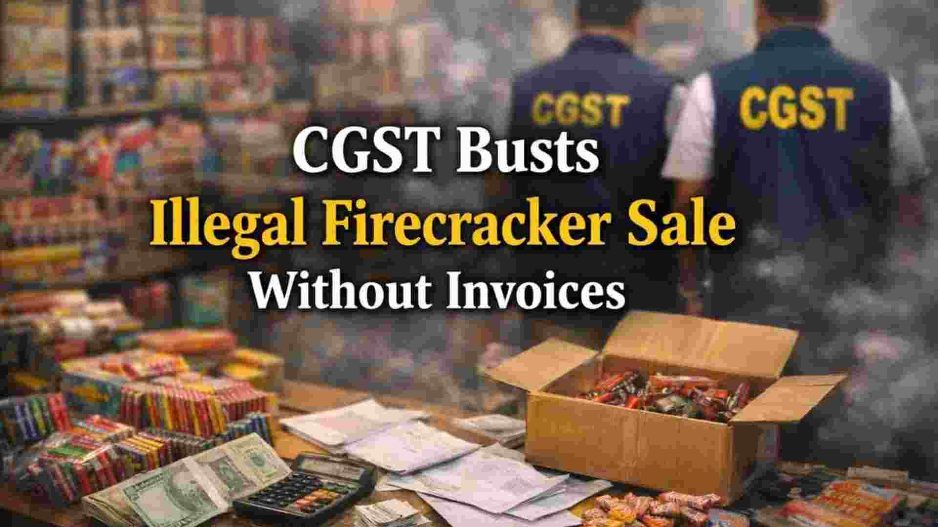 CGST Busts Illegal Firecracker Sale Without Invoices