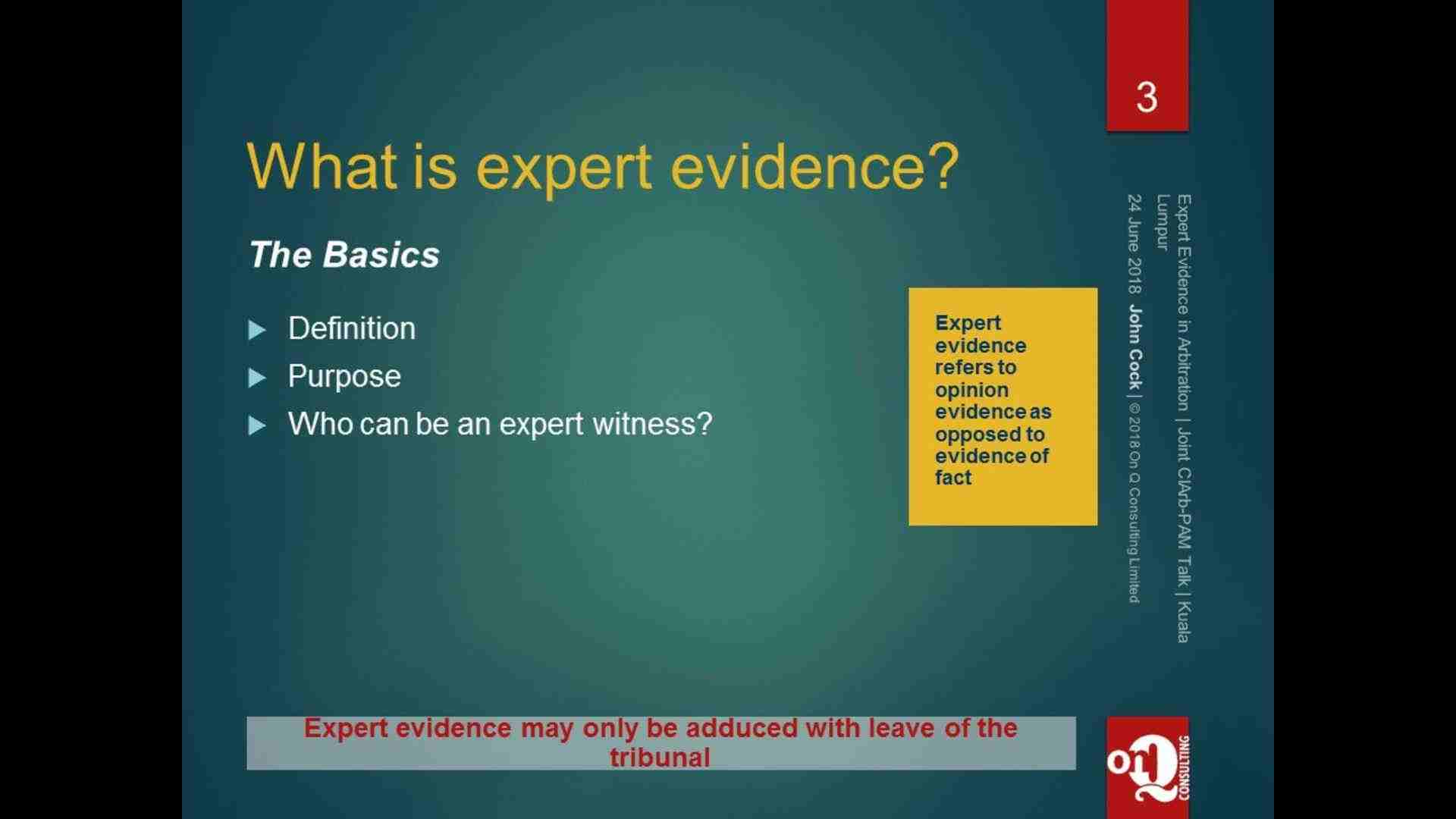 Expert Evidence in Arbitration & Corporate Law Explained