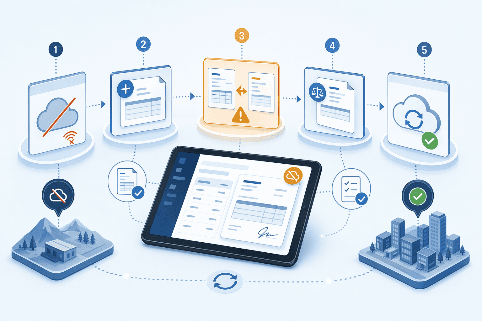Illustration for: How to Test Offline Sync Reliability Before Committing