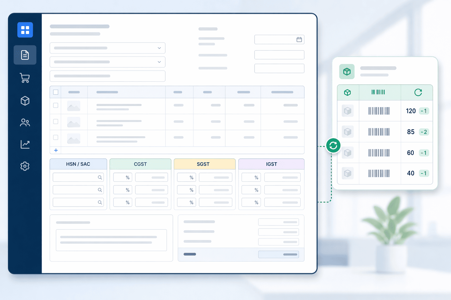 Illustration for: Step 1: Create a GST-Compliant Invoice in Your Billing Software