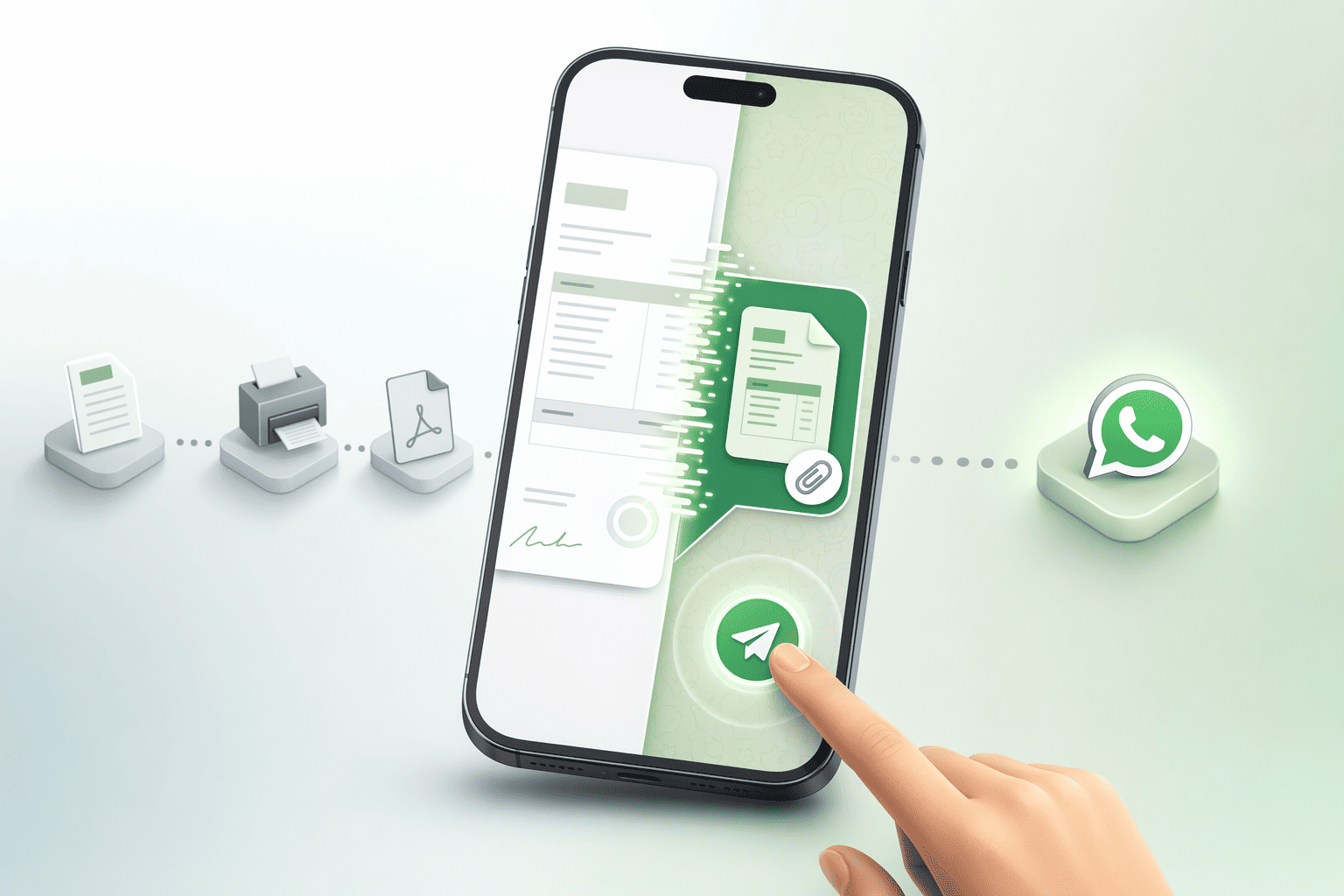 Illustration for: Step 2: Share Your Invoice on WhatsApp in One Click