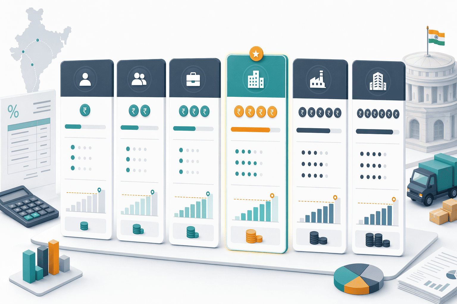Illustration for: Pricing Breakdown: Annual Costs for Popular GST Billing Software in India
