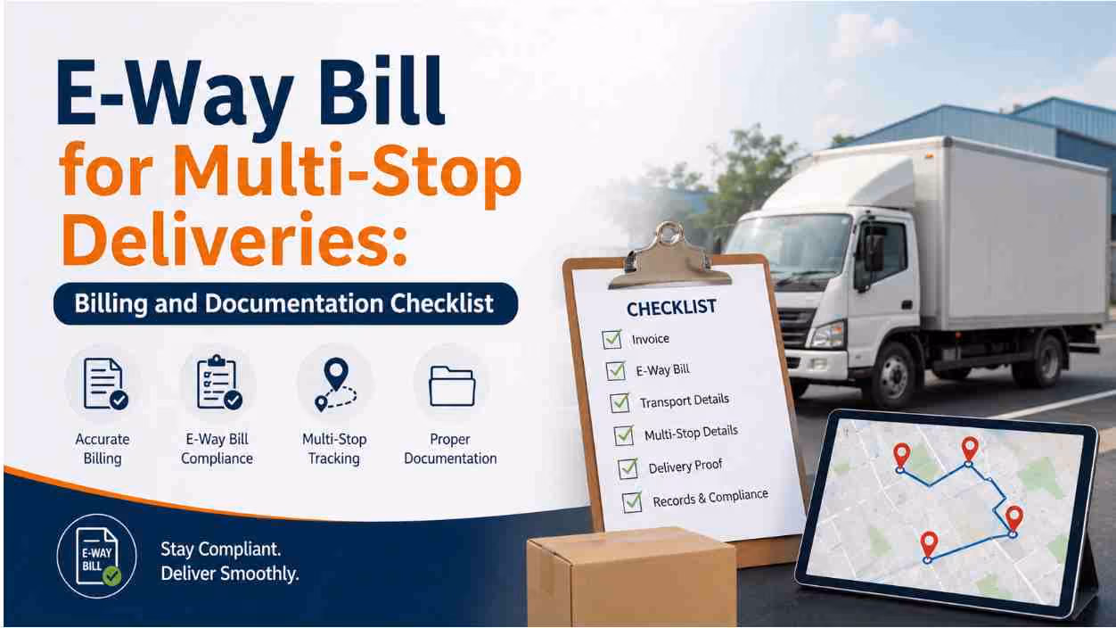 E-way bill for multi-stop deliveries: Billing and documentation checklist