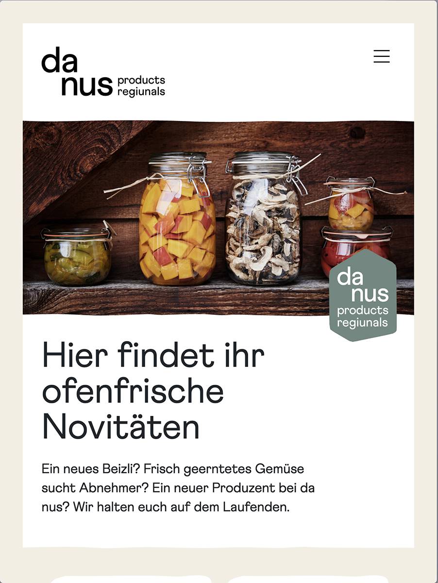 danus.ch | Website Screen Tablet