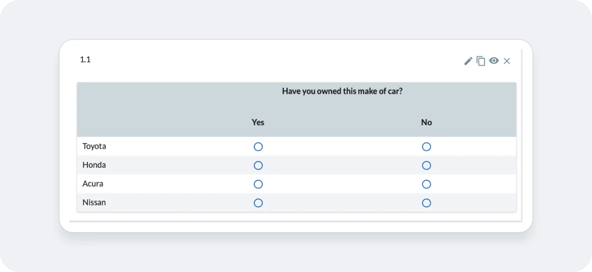 Survey example