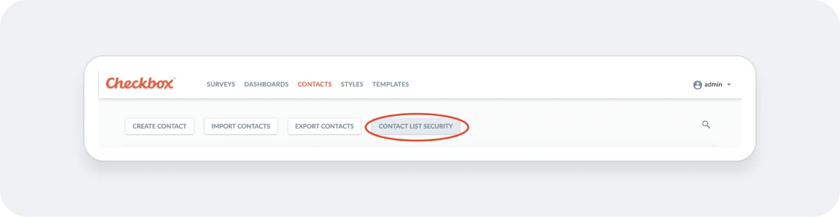 Click the Contact List Security button