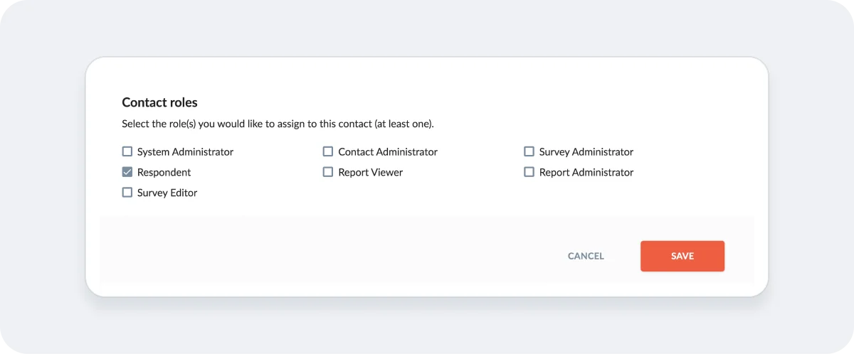 Unselect all roles except Respondent