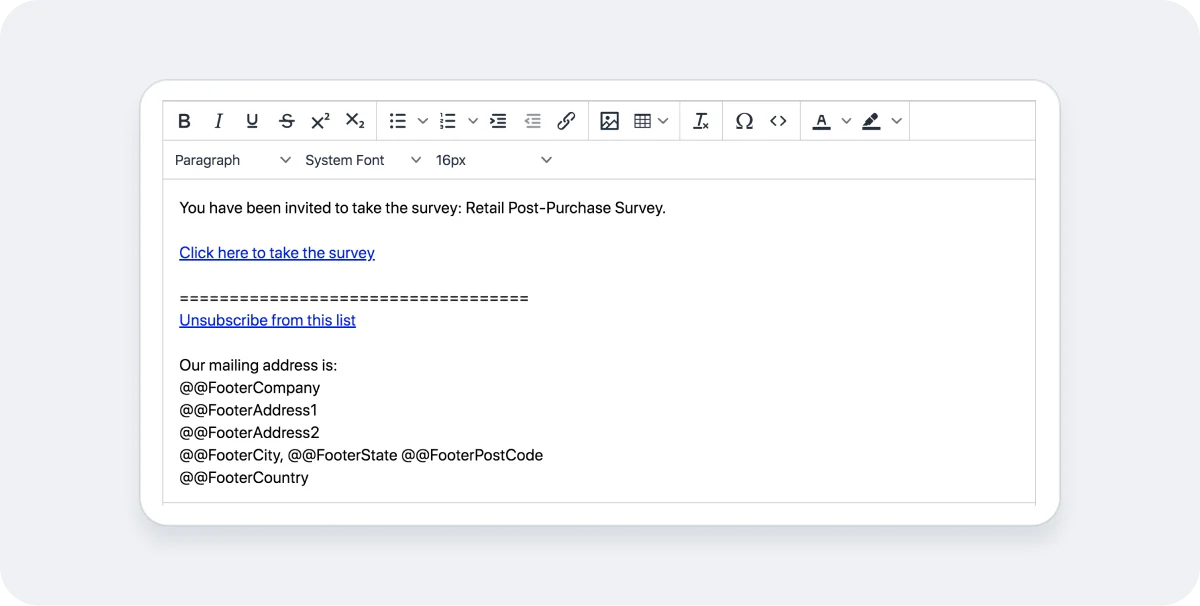 Setting the Mailing Address