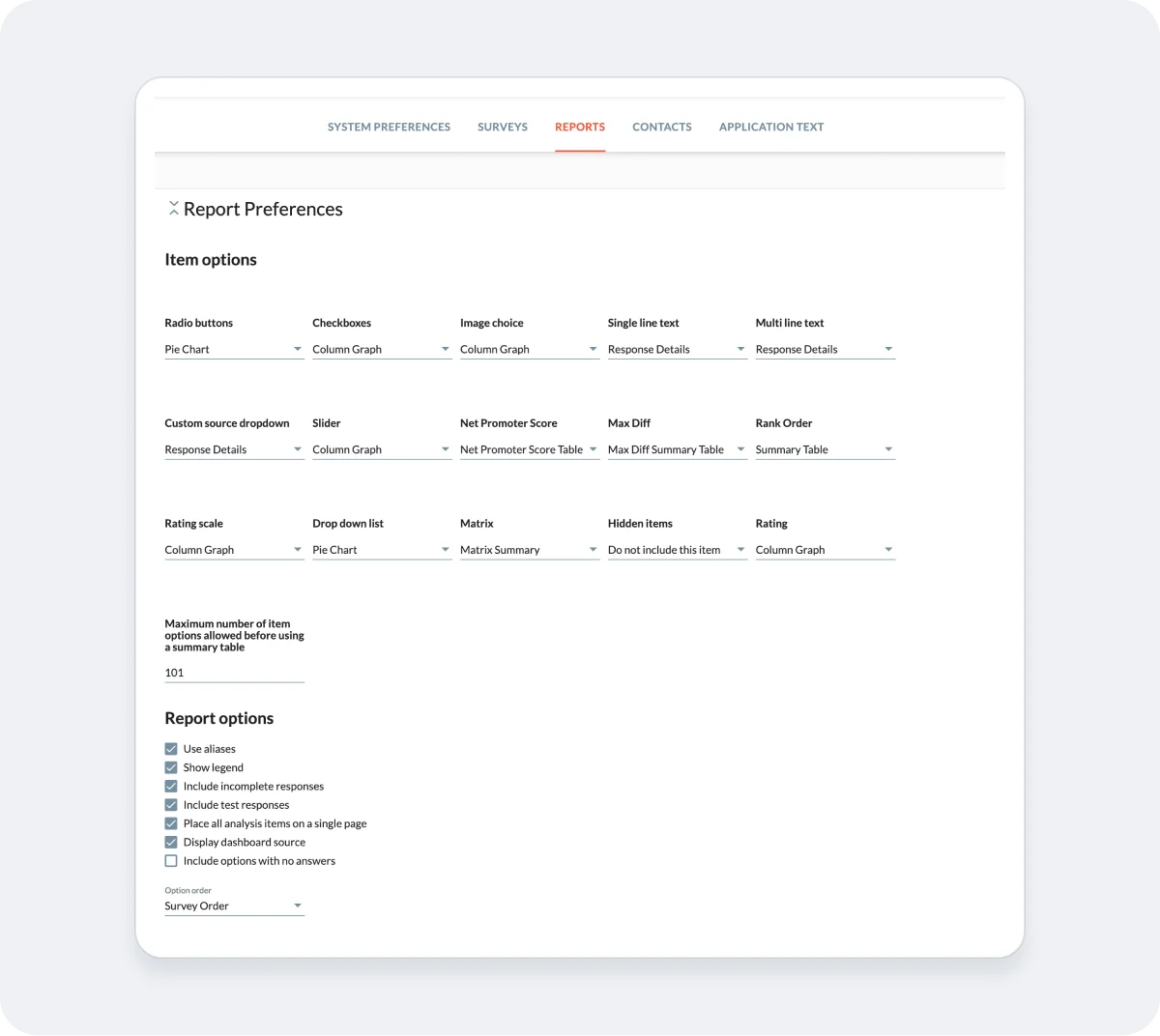 Using the Standard Report to View Results