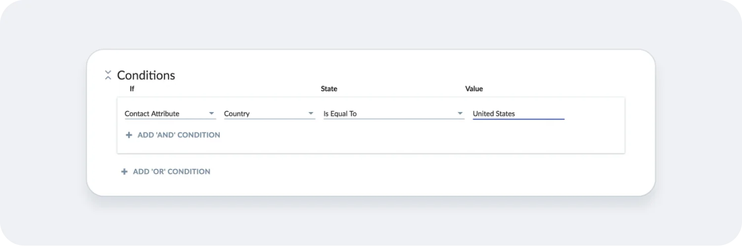  Add a condition based on Contact Profile information