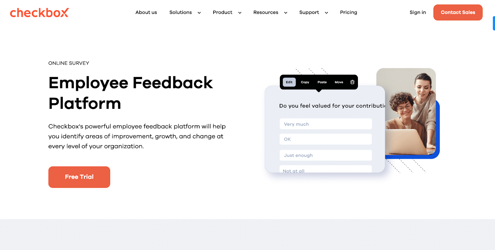 Checkbox employee feedback software