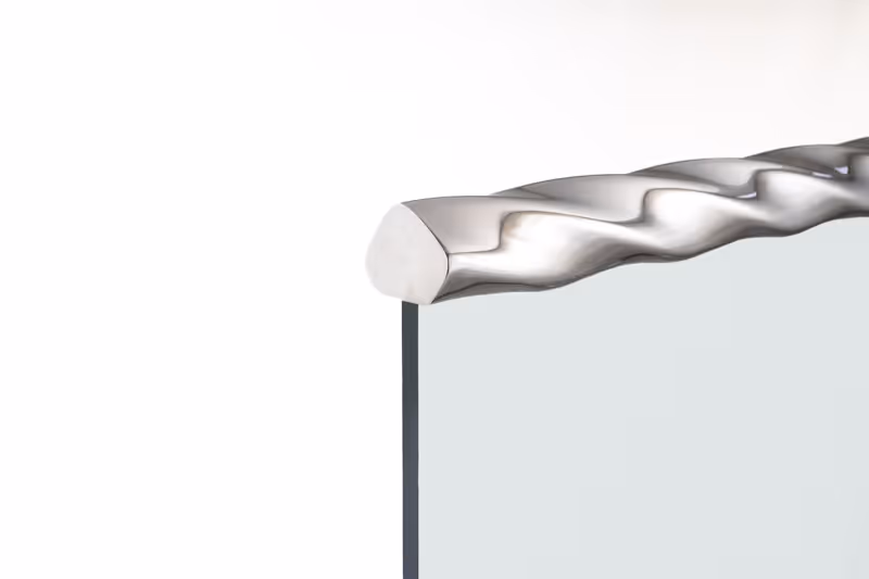 Tubo ovale ritorto, scanalato per integrare il vetro architettonico di sicurezza