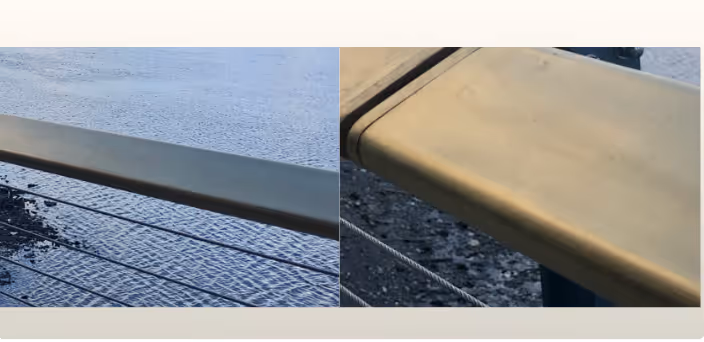 134 x 56 x 3mm flat-sided teardrop tube made from stainless steel 316L in a mill finish 