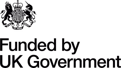 Finanziert von der britischen Regierung Logo