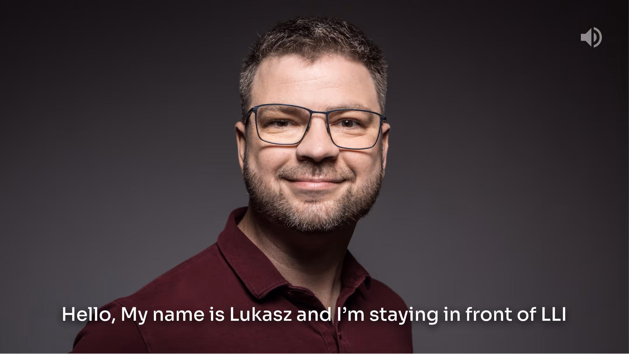 Placeholder for intro video of Lukasz Lazewski