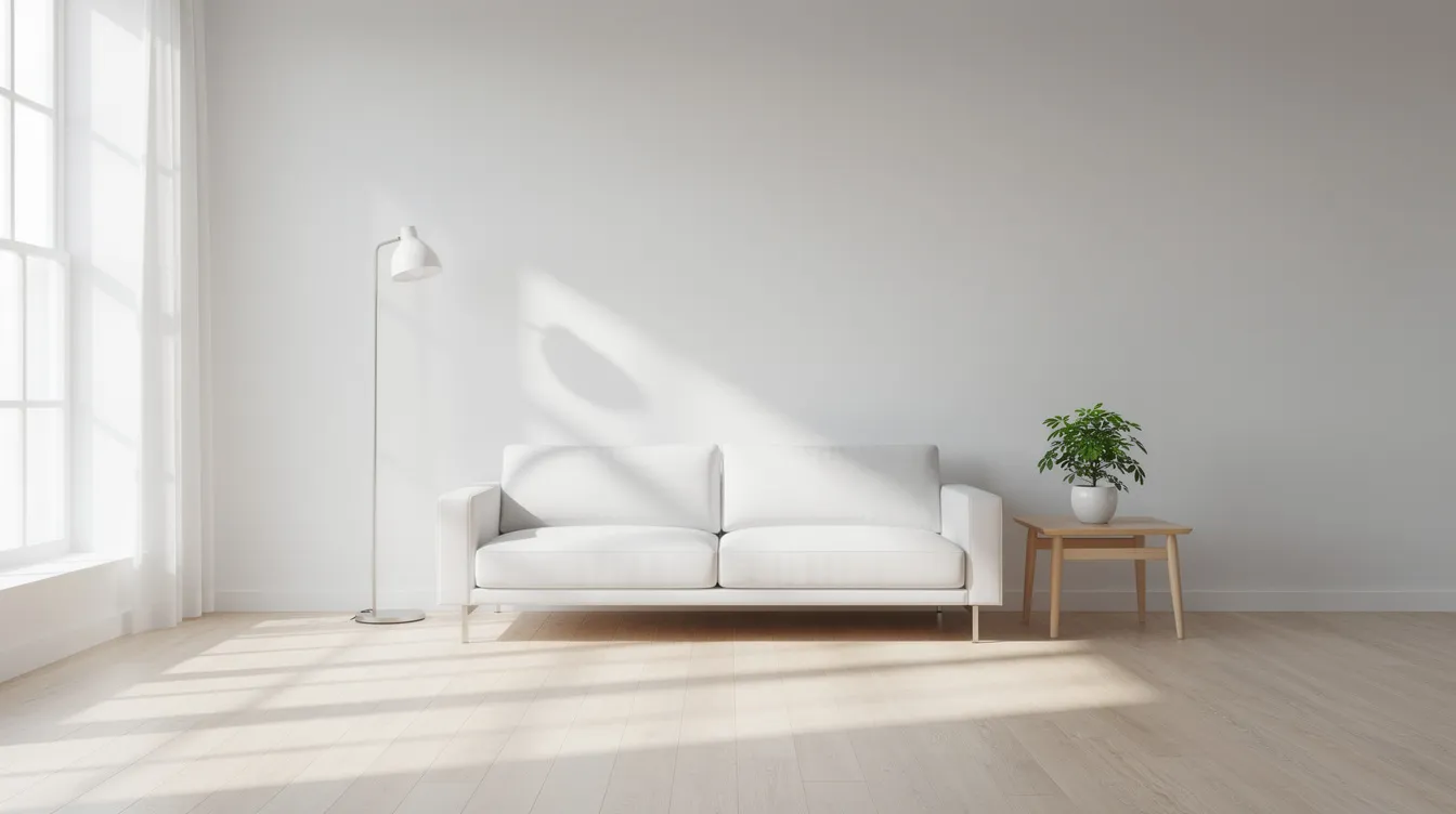 A bright and airy minimalist room features white walls and natural window light flooding in, creating a serene atmosphere perfect for content creation. This welcoming image sets the stage for adult content creators to share high-quality and exclusive content on their onlyfans page, inviting potential subscribers to engage with their original posts.