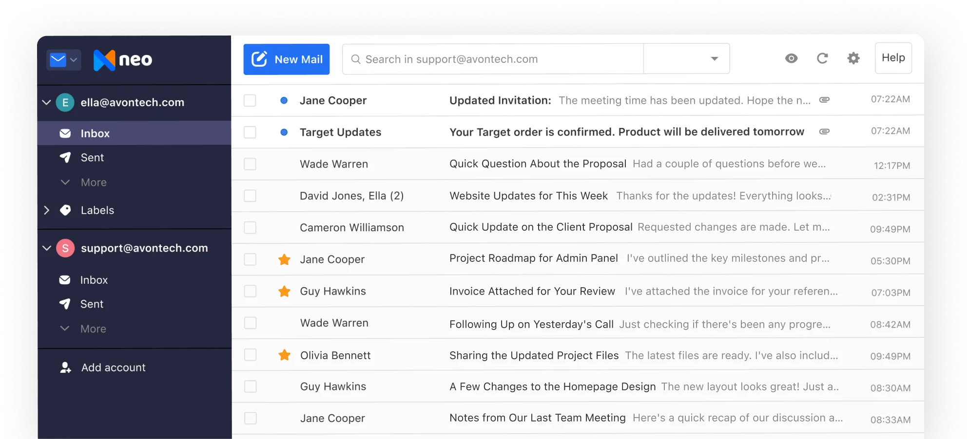 Neo Mail inbox