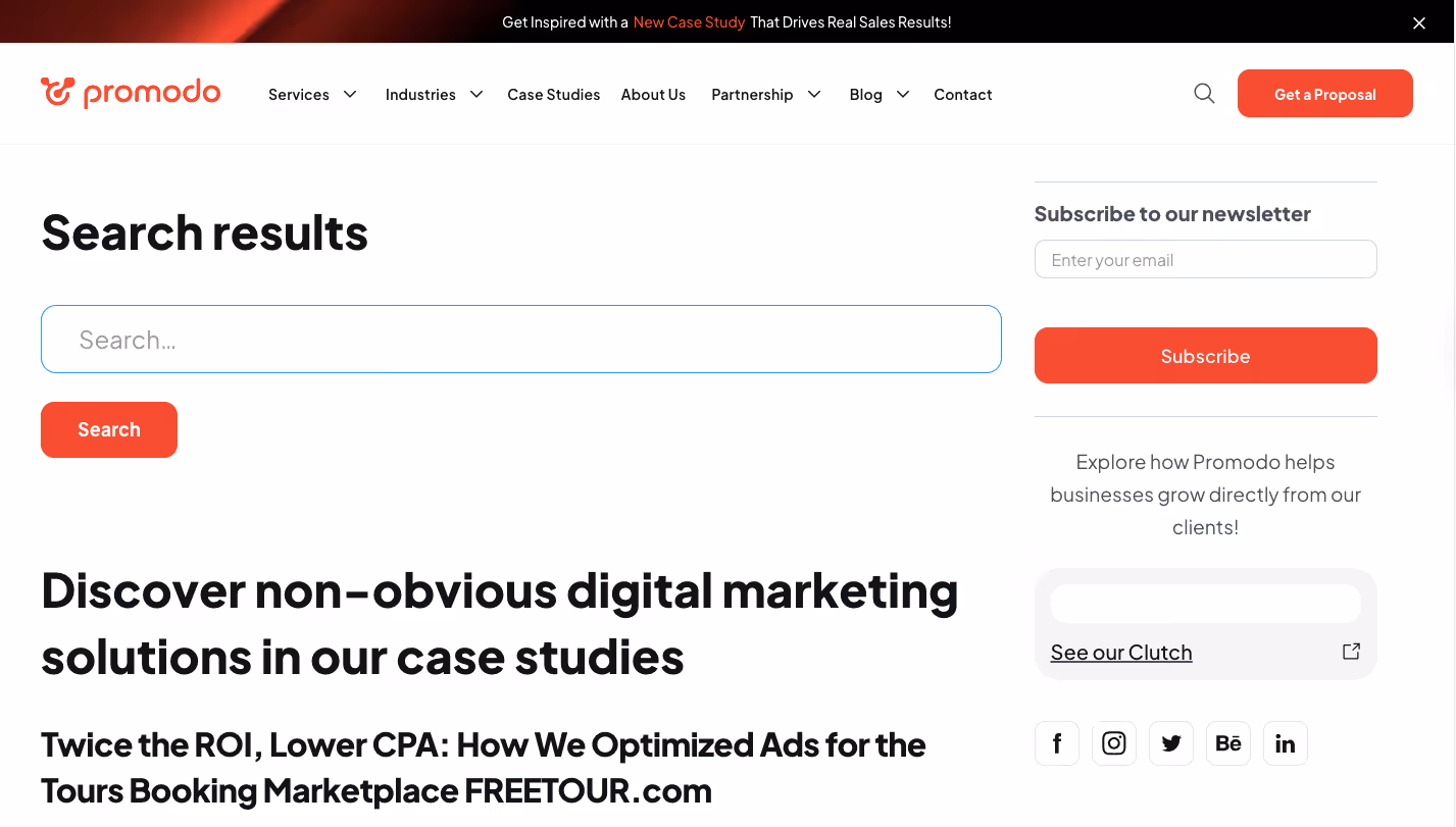 internal site search