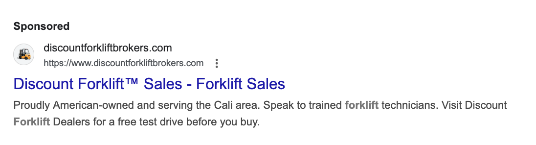 search ads example