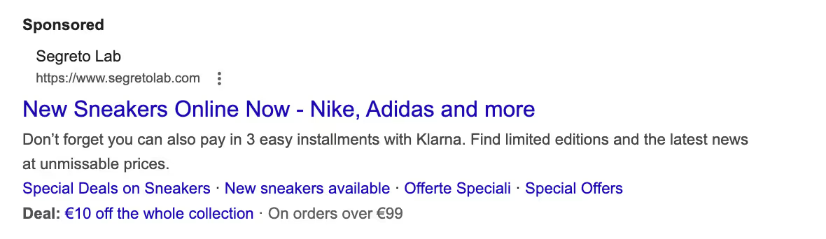 Search Ads example
